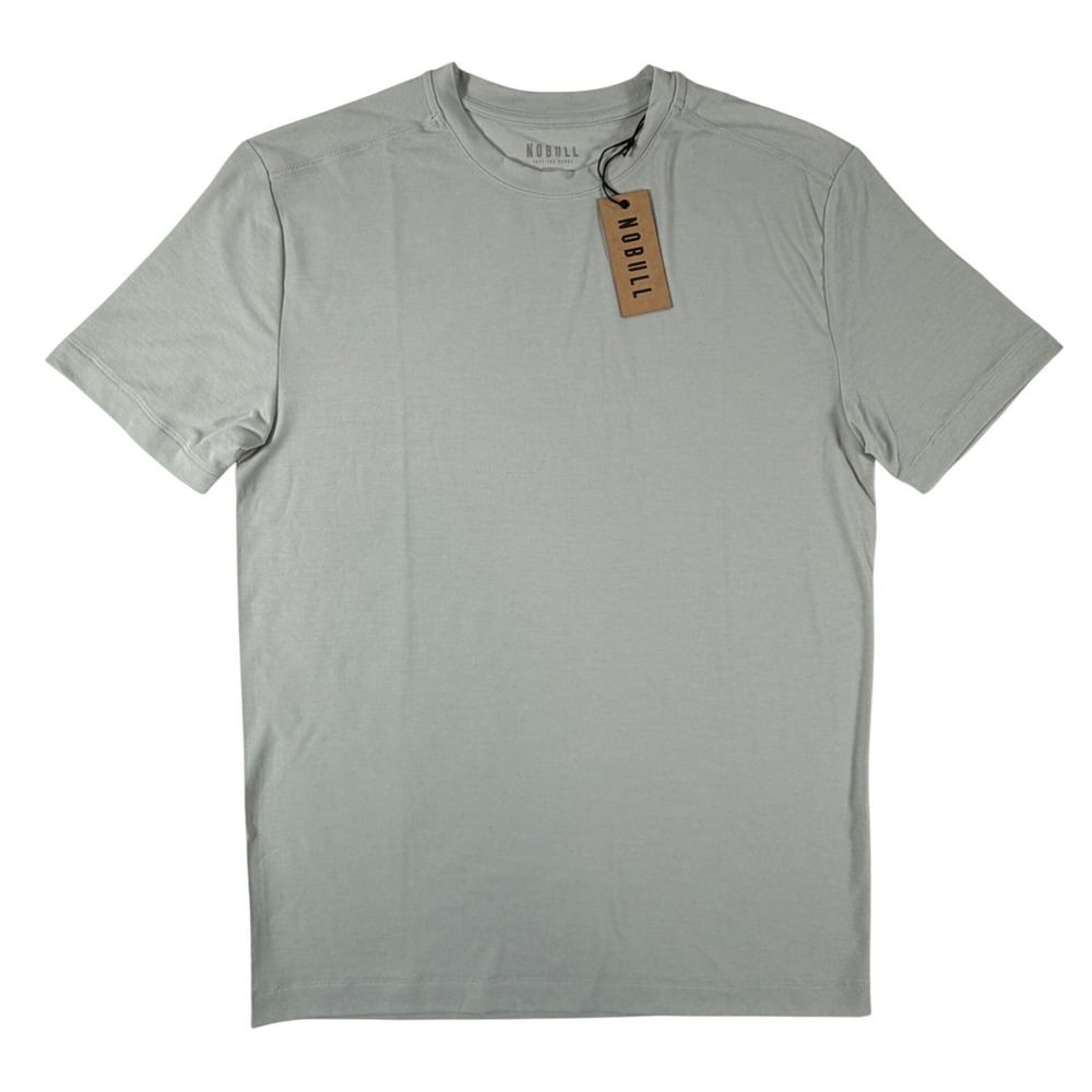 NOBULL Mens Active Training Short Sleeve Tee Shirt Sage Green Size Medium NEW